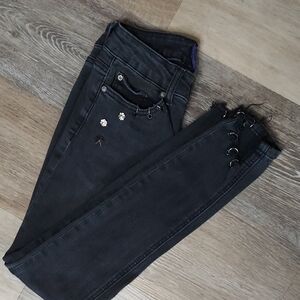 Indigo Rein Black Skinny Jeans with Embellishments